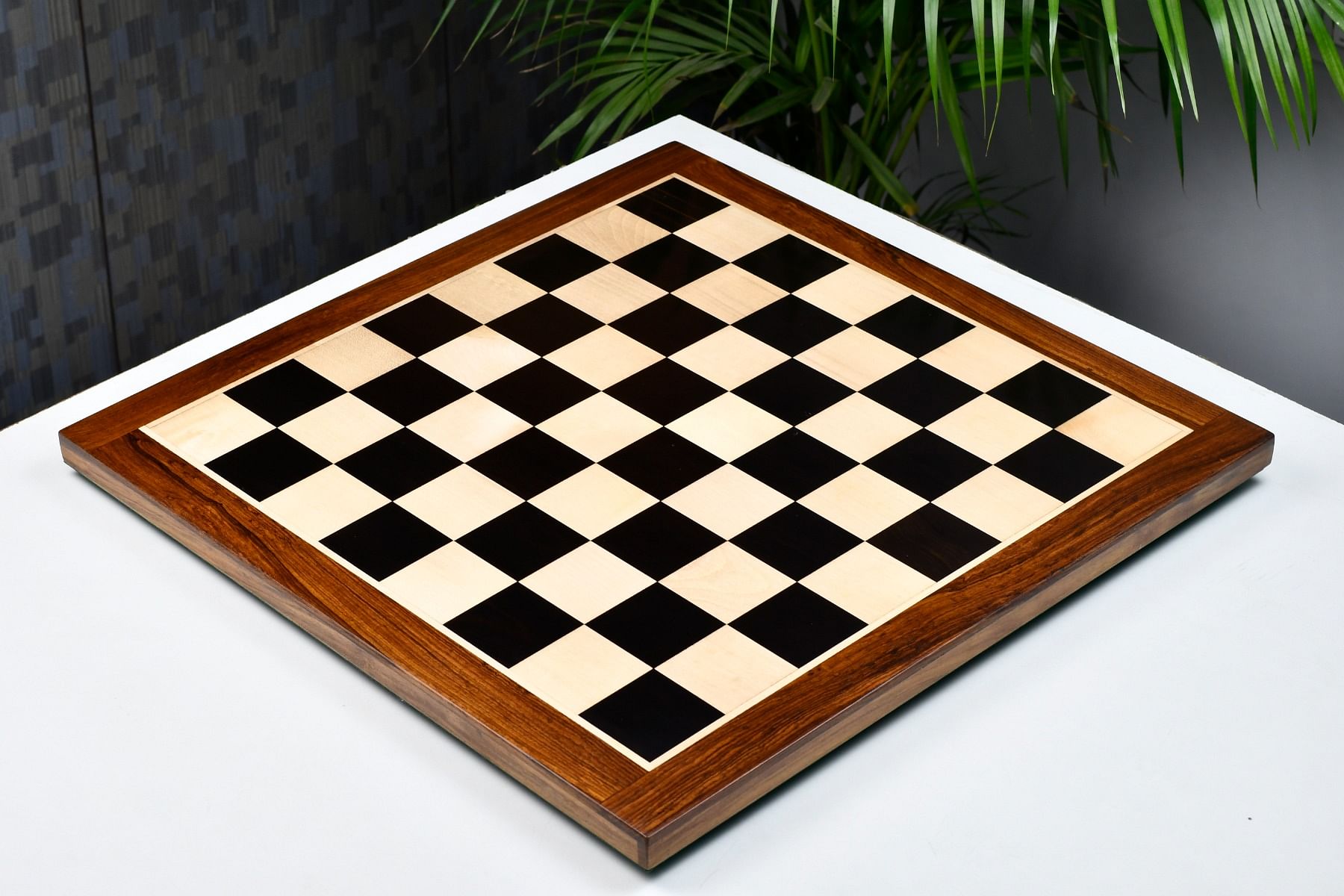 Solid Wooden Indian Chess Board in Genuine Ebony Wood & Maple Wood with Sheesham Wood Border 19