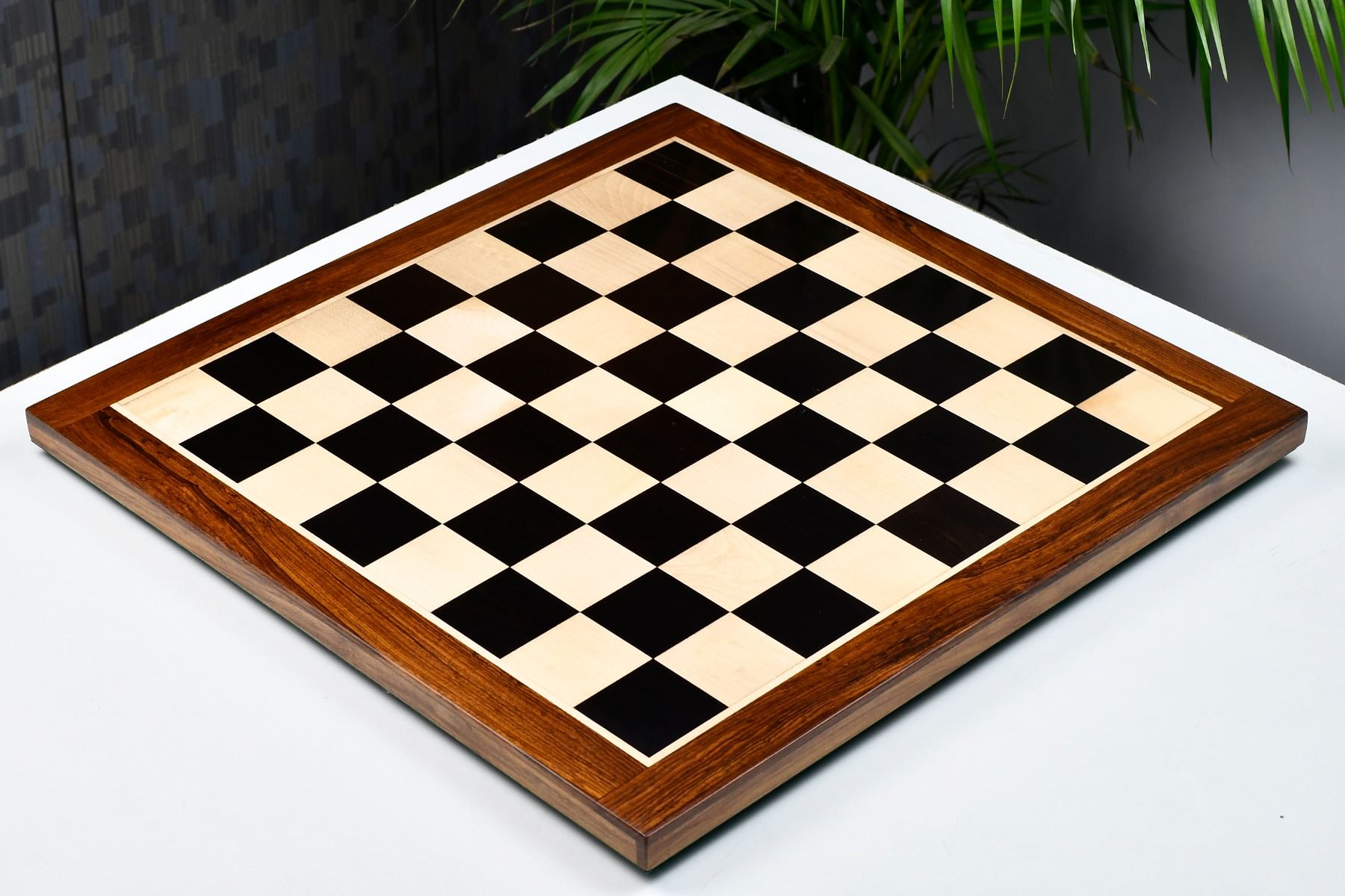 Solid Wooden Indian Chess Board in Genuine Ebony Wood & Maple Wood with Sheesham Wood Border 21