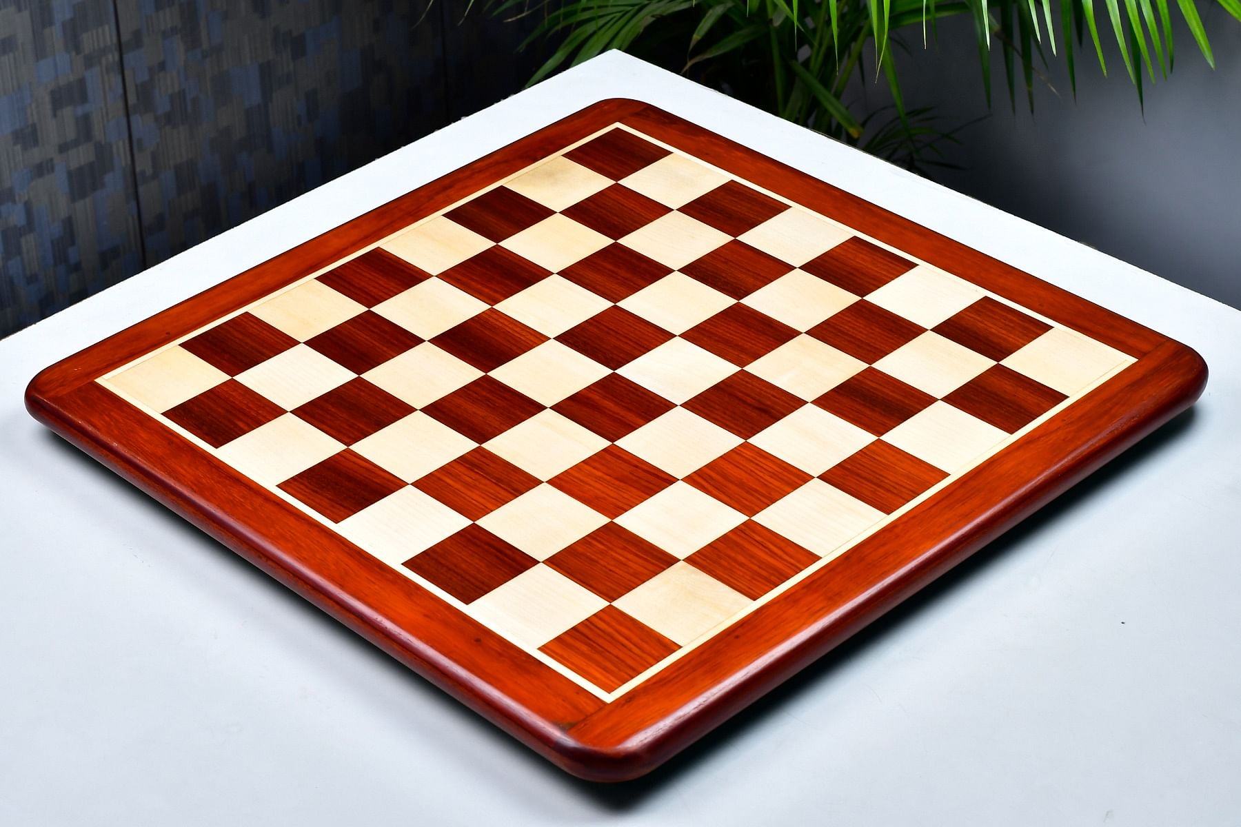 Solid Wooden Chess Board Blood Red Bud Rose Wood (Padauk) 23
