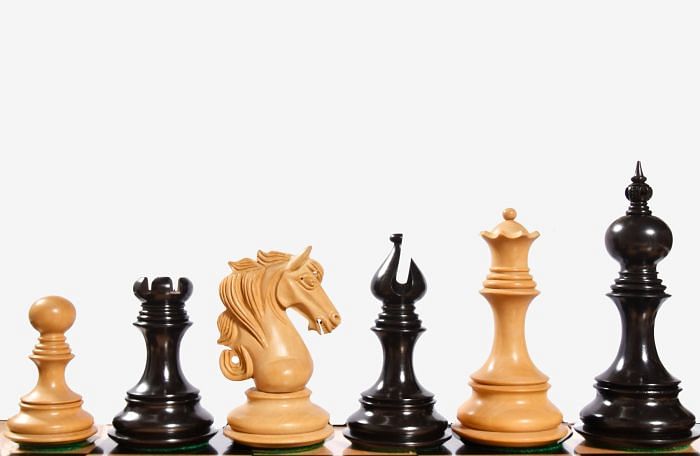 The Admiral Series II Staunton Chess Pieces - 4.5" King By Chessbazaar