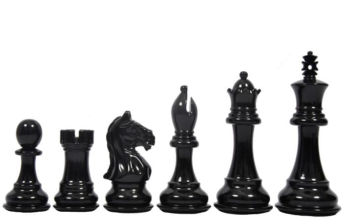 Slightly Imperfect Chess Pieces in Black Painted & White Painted Boxwood- 3.5" King