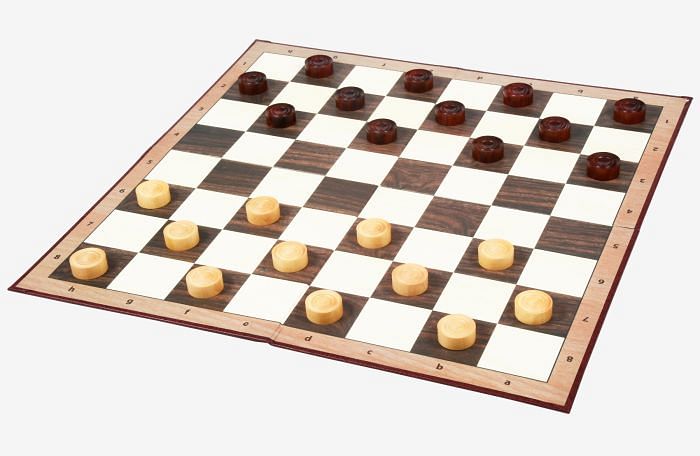 Wooden Checkers / Draught Set in Bud Rose Wood & Box wood - 30mm