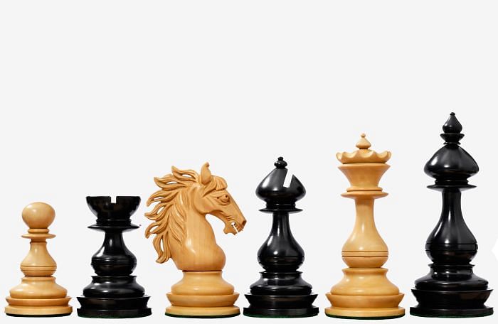 CB Wild Stallion Luxury Chess Pieces in Ebony & Boxwood - 4.4" King