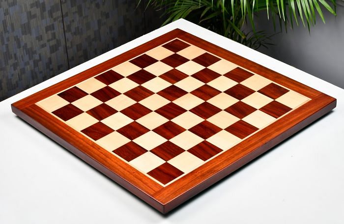 Solid Wooden Chess Board Blood Red Bud Rose Wood 23" - 60 mm
