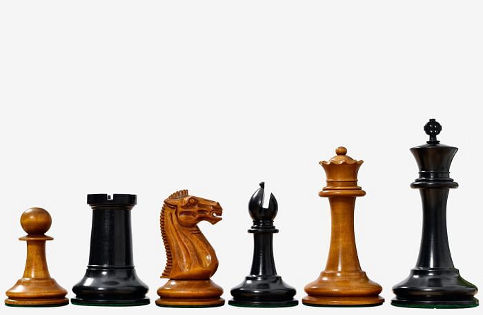 Nathaniel Cooke 1849 Staunton Chess Pieces – 4.5” King | Collector’s Ebony Wood & Boxwood