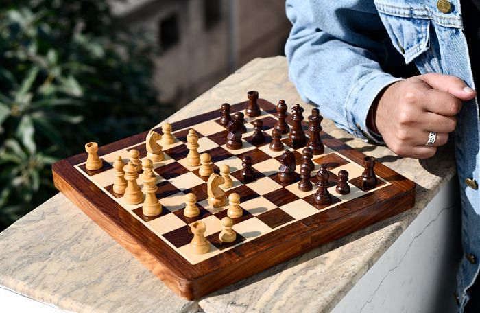 Travel Chess Set In a Sheesham and Maple wood combinations