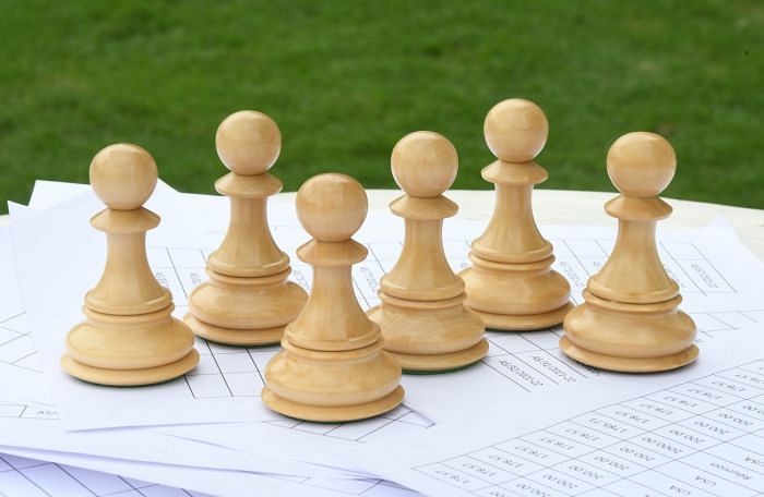 Combo of Pawns Paperweight in Box Wood - 3.3" Pawn.
