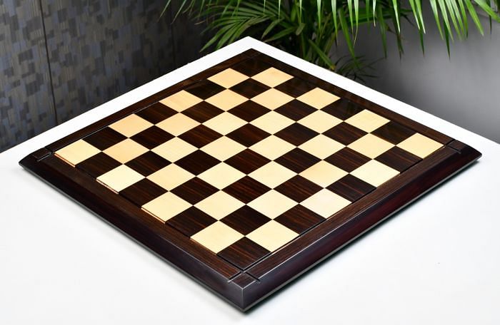 Deluxe Indian Rosewood / Maple Wooden Chess Board  23" - 60 mm