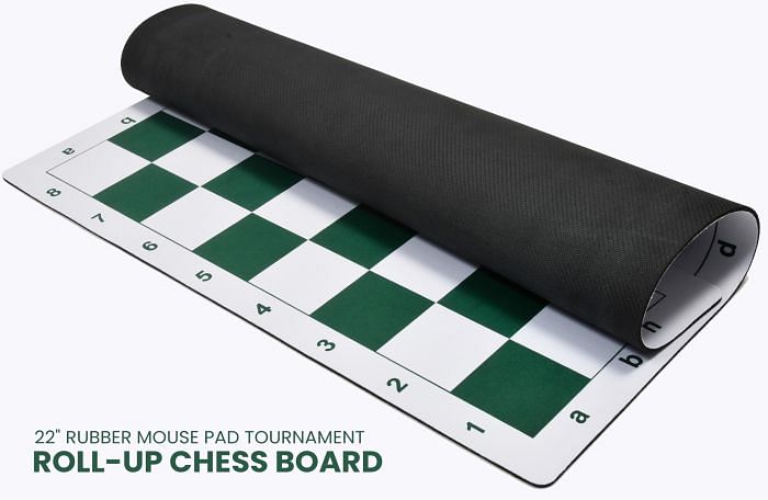 Rubber Mouse pad Tournament Roll-up Chess Boar By Chessbazaar