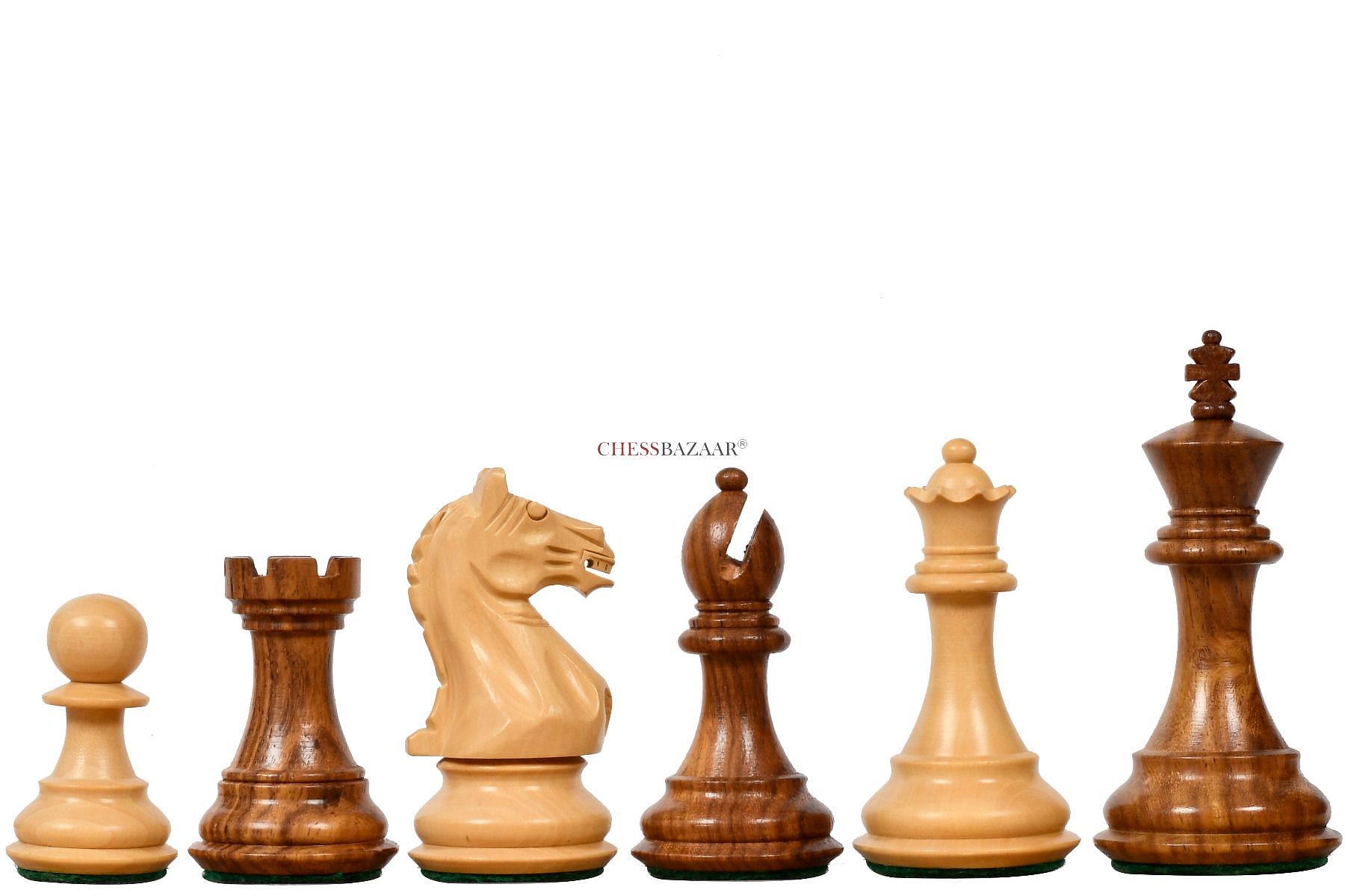 The Fierce Knight Staunton Wooden Chess Pieces in Sheesham Wood & Box ...