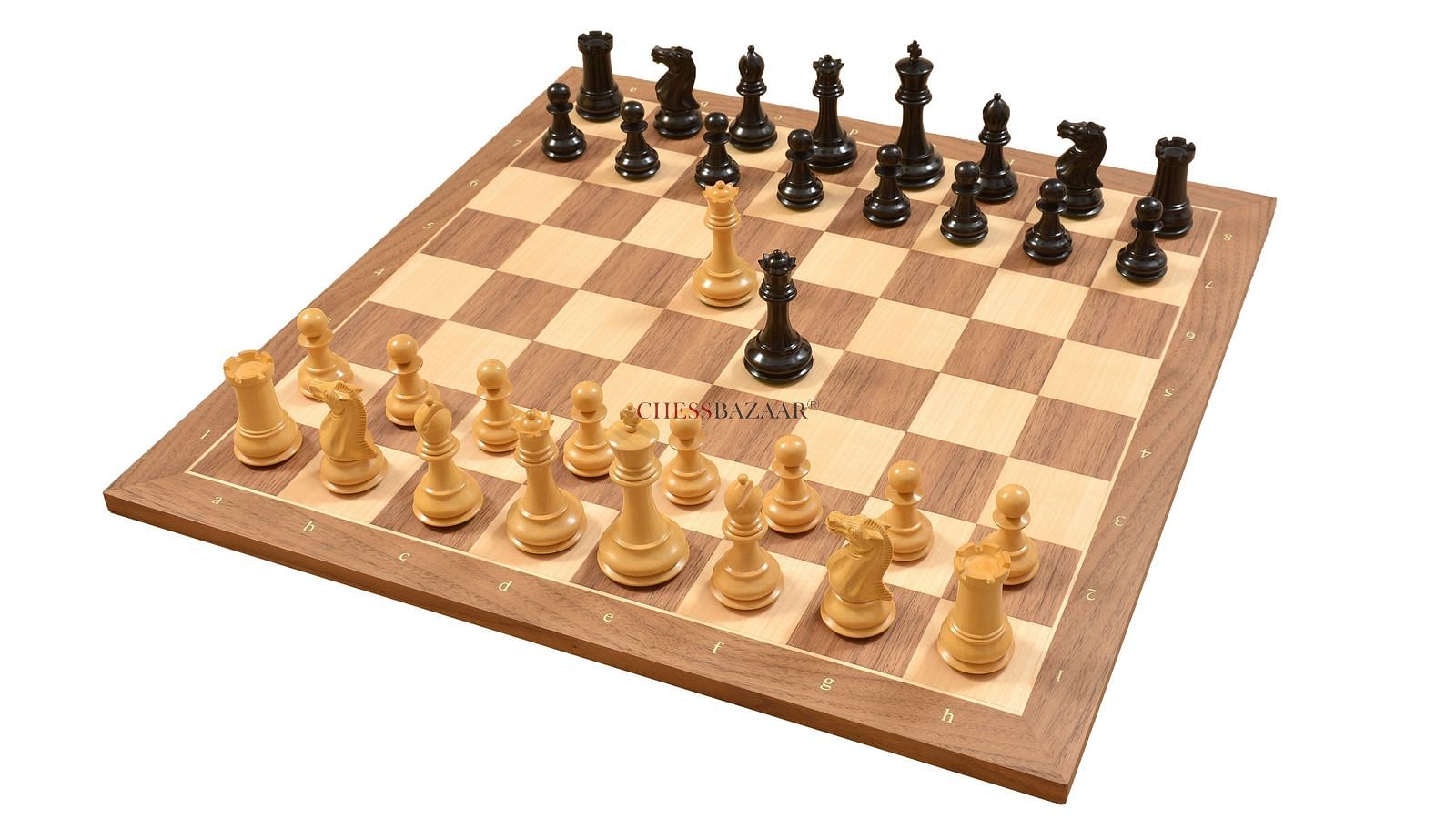  CHESSBAZAAR The Sinquefield Cup 2017 Reproduced Original Chess  Pieces in Genuine Ebony Wood & Boxwood - 3.75 King : Toys & Games