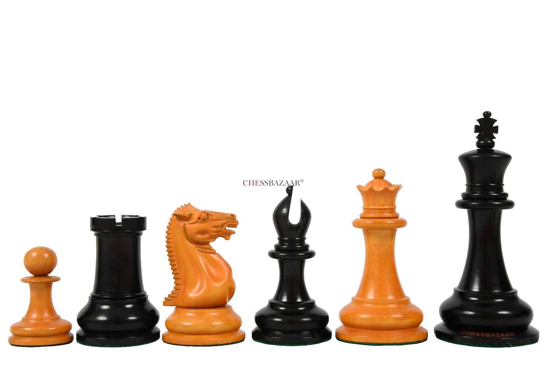 4.6″ Antique Pre-Staunton English Chess Pieces Only set -Camel