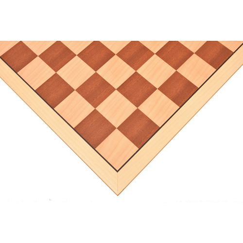 Wooden Deluxe Sapele & Sycamore with Matte Finish Chess Board 20" - 55 mm