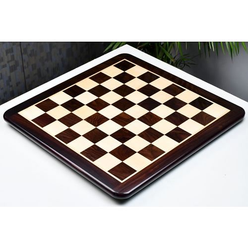 Solid Wooden Chessboard Dark Brown Indian Rosewood 23" - 60 mm