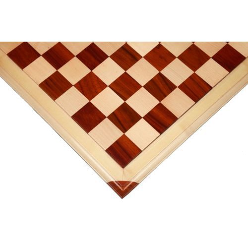 Deluxe Luxury Wooden Chess Board in Bud Rose Solid Wood (Padauk) & Maple Wood 21" - 55 mm Square