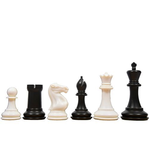 The Professional Staunton Series Chess Pieces in Black Dyed and Ivory White