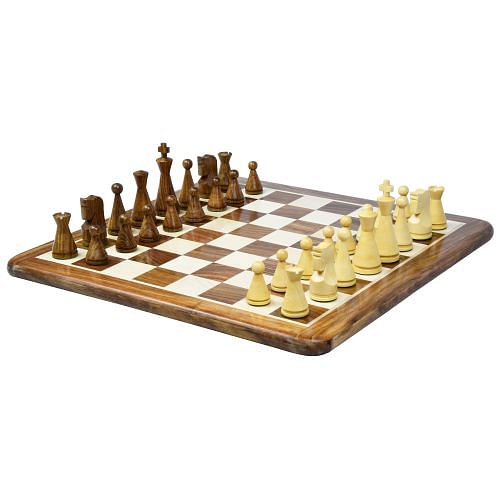 The Study Analysis Plastic Chess Pieces & Wooden Chess Board Combo - 3.1  King