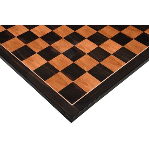 Wooden Printed Chess Board in Antique & Ebony Wood Look 21" - 55 mm