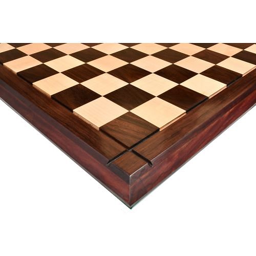Deluxe Indian Rosewood / Maple Wooden Chess Board  21" - 55 mm