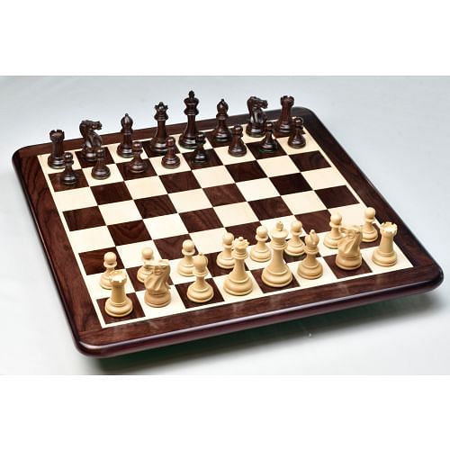 The Professional Series Tournament Pieces in Rosewood & Boxwood With Board & Box- 3.8" King