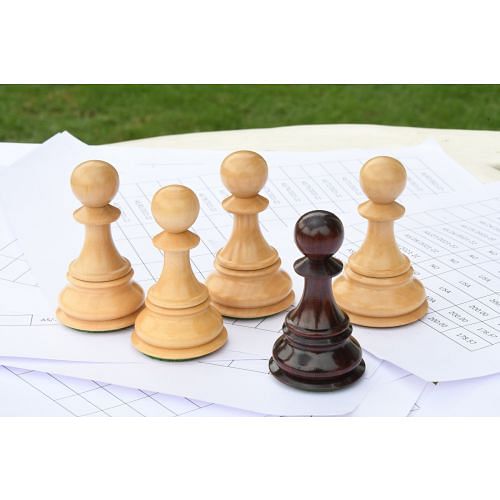 Combo of Pawns Paper weight in Box Wood & Bud Rosewood - 3.3" Pawn