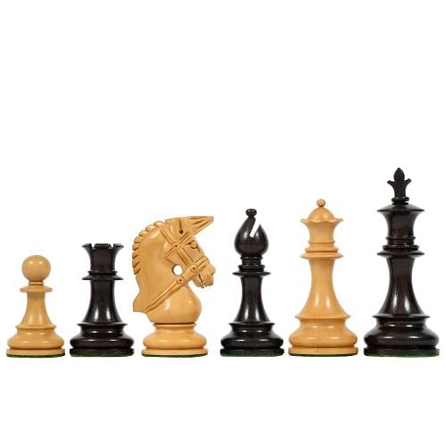 The Bridle Series Wooden Chess Pieces in Rosewood & Box Wood - 4.0" King