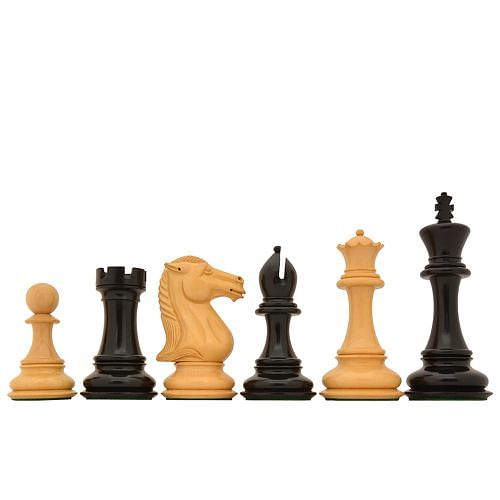 The 2018 CB Giant Monstrous Series Staunton Chess Pieces in Ebony & Box Wood - 6.0" King