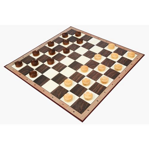 Wooden Checkers / Draught Set in Sheesham & Box wood - 35mm