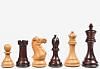 The "Honor of Staunton" (HOS) series Rosewood & Natural Boxwood Weighted Chess Pieces - 4.0" King from Chessbazaar