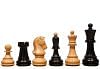 1950 Reproduced Dubrovnik Bobby Fischer Chessmen Version 3.0 in Ebonized/Box Wood - 3.75" King