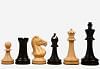 The GM Blitz Edition Staunton Series Chess Pieces in Ebony Wood & Natural Boxwood - 3.75" King