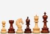 The Indian Chetak II Customized Staunton Triple Weighted Wooden Chess Pieces in Bud Rosewood & Box Wood - 4.3" King