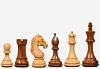Derby Knight Staunton Weighted Chess Pieces in Sheesham & Boxwood - 4.1" King