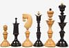 Reproduced Antique Series Wooden Chess Pieces in Ebony & Box Wood - 6.0" King