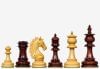 The Artisan Knight Handcrafted Luxury Wooden Chess Pieces In Bud Rosewood & Natural Boxwood - 4.4" King