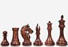 The American Bridle Triple-Weighted Chess Pieces with Extra Queen - Handcrafted in Rosewood & Boxwood 4.2" King