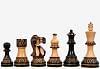 The Burnt Blazed Series Handcarved Chess Pieces in Burnt Box Wood - 3.8" King