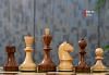 Brown & White Reproduced Russian (Soviet Era) Series Chess Pieces in Sheesham & Box Wood - 3.75" King By Chessbazaar 