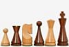 19th Century Classic Series Weighted Cone Shaped Chess Pieces in Sheesham & Box Wood - 4.09" King
