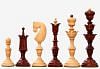 Reproduced Antique Series Wooden Chess Pieces in Bud Rosewood & Boxwood - 5.95" King