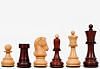 1950 Reproduced Dubrovnik Bobby Fischer Chessmen Version 3.0 in Bud Rose Wood / Box Wood - 3.75" King
