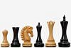 The Empire II Luxury Series Staunton Chess pieces in Ebony / Box Wood - 4.4" King