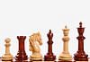 The French Warrior Luxury Wooden Chess Pieces in Bud Rosewood & Boxwood - 4.4" King