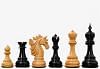 The Sher-E-Punjab Series Chess Pieces in Ebony Wood / Box Wood - 4.6" King