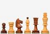 Reproduced Romanian-Hungarian National Tournament Chess Pieces in Sheesham & Boxwood - 3.8" King