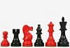 The Smokey Staunton Series Chess Pieces in Painted Box Wood - 3.8" King
