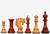Viking Series Triple Weighted Staunton Luxury Chess Pieces – Handcrafted Bud Rosewood & Boxwood, 4.4” King