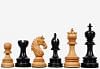 The Indian Chetak II Customized Lead Weighted Staunton Wood Chess Pieces in Ebony wood / Box Wood - 4.3" King extra Queens
