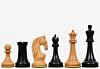 Reproduced 1963-1966 Piatigorsky Cup Chess Pieces in Ebony / Box Wood - 4.2" King