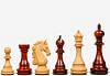 The Shera Series Staunton Triple Weighted Chess Pieces V2.0 in Bud Rose / Box Wood - 4.5" King By Chessbazaar